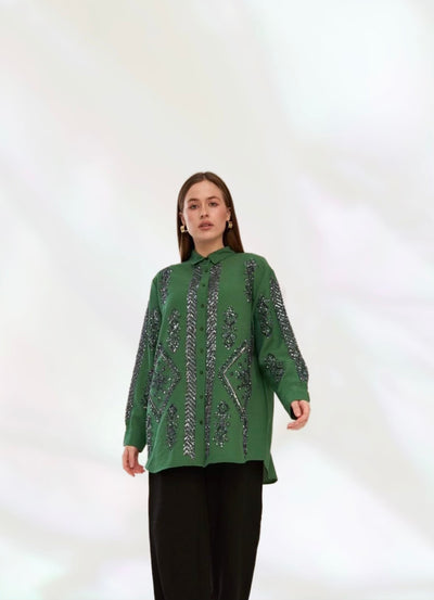 Sequin details shirt