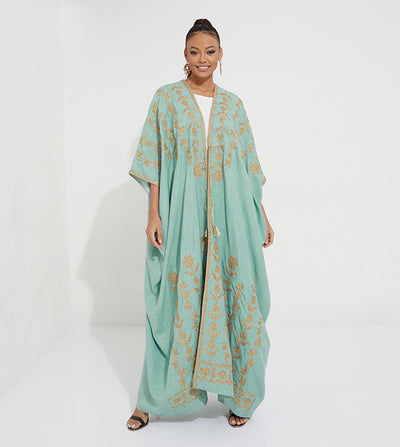 golden EmbroideRed bisht