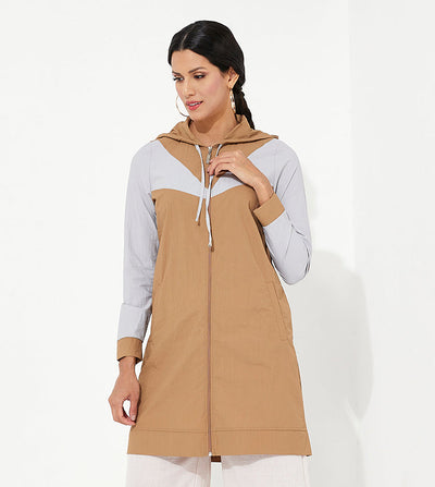 Copy of Light zipped jacket with capochon