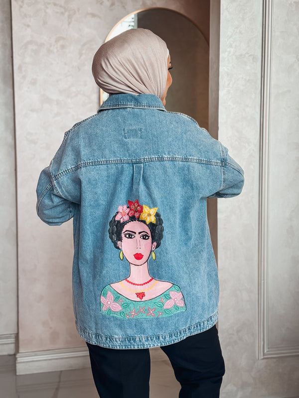 The Brazilian Lady Hand Paint Denim jacket