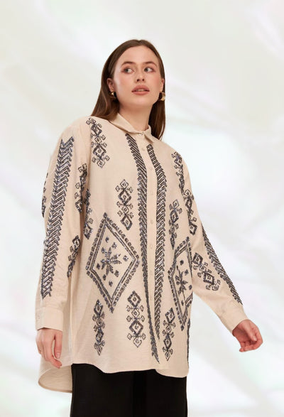 Sequin details shirt
