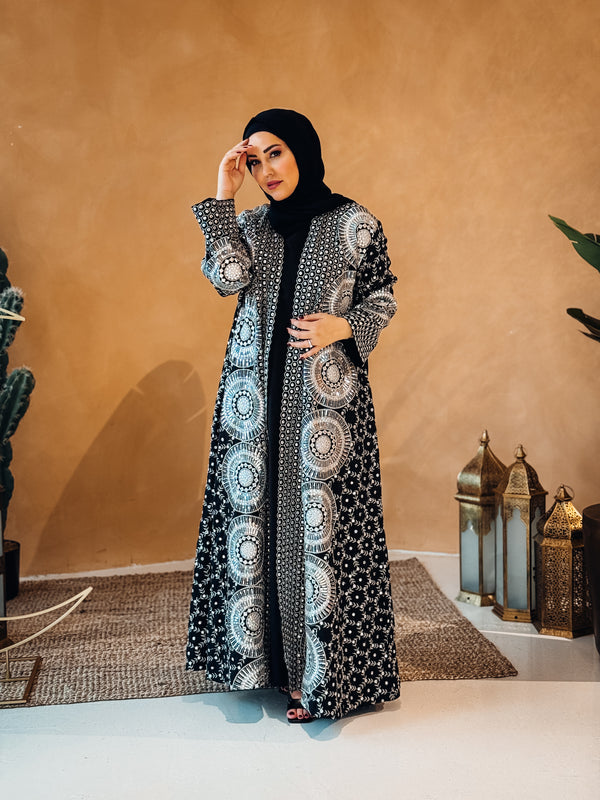 Mirror design abaya