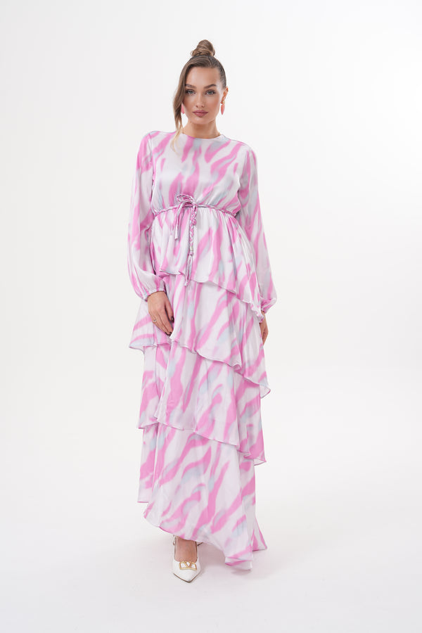 Pastel Breeze Tiered Maxi Dress
