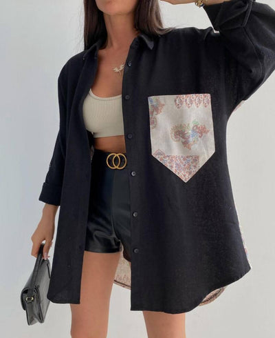 detail Embroidery pocket shirt