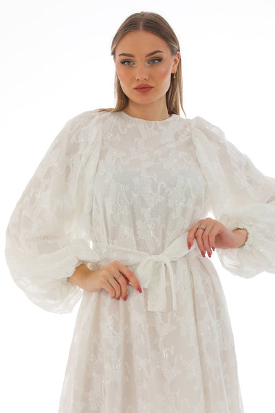 silk embroidery maxi dress