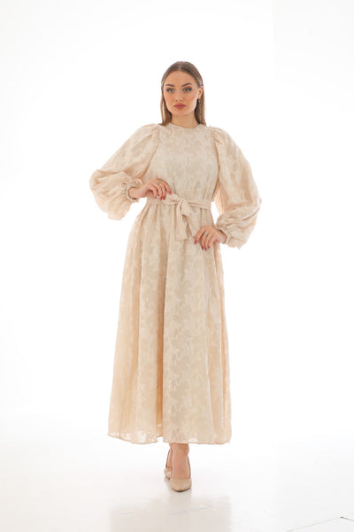 silk embroidery maxi dress