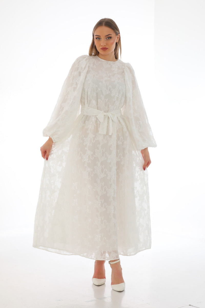 silk embroidery maxi dress