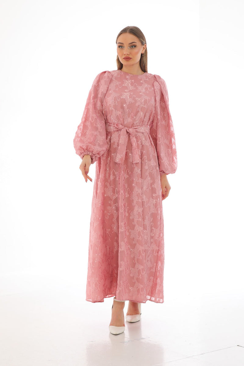 silk embroidery maxi dress