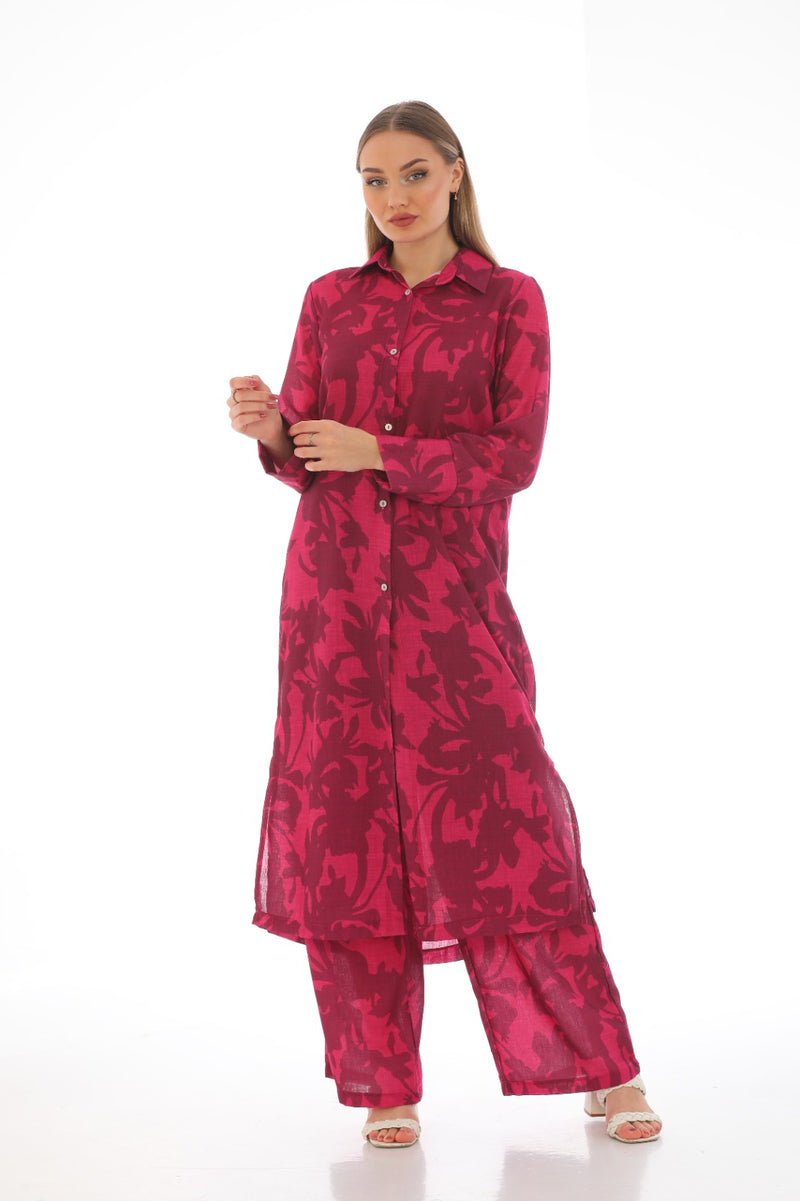 Copy of printed long shirt wide style takim