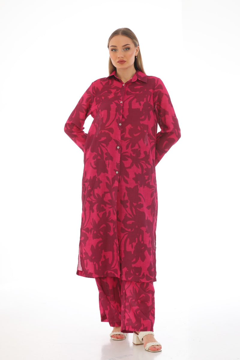 Copy of printed long shirt wide style takim