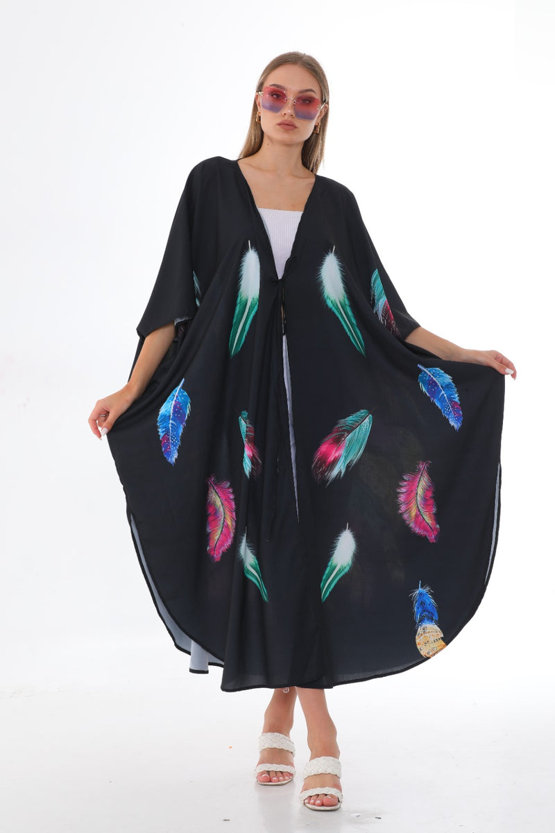 Red Indian style kimono