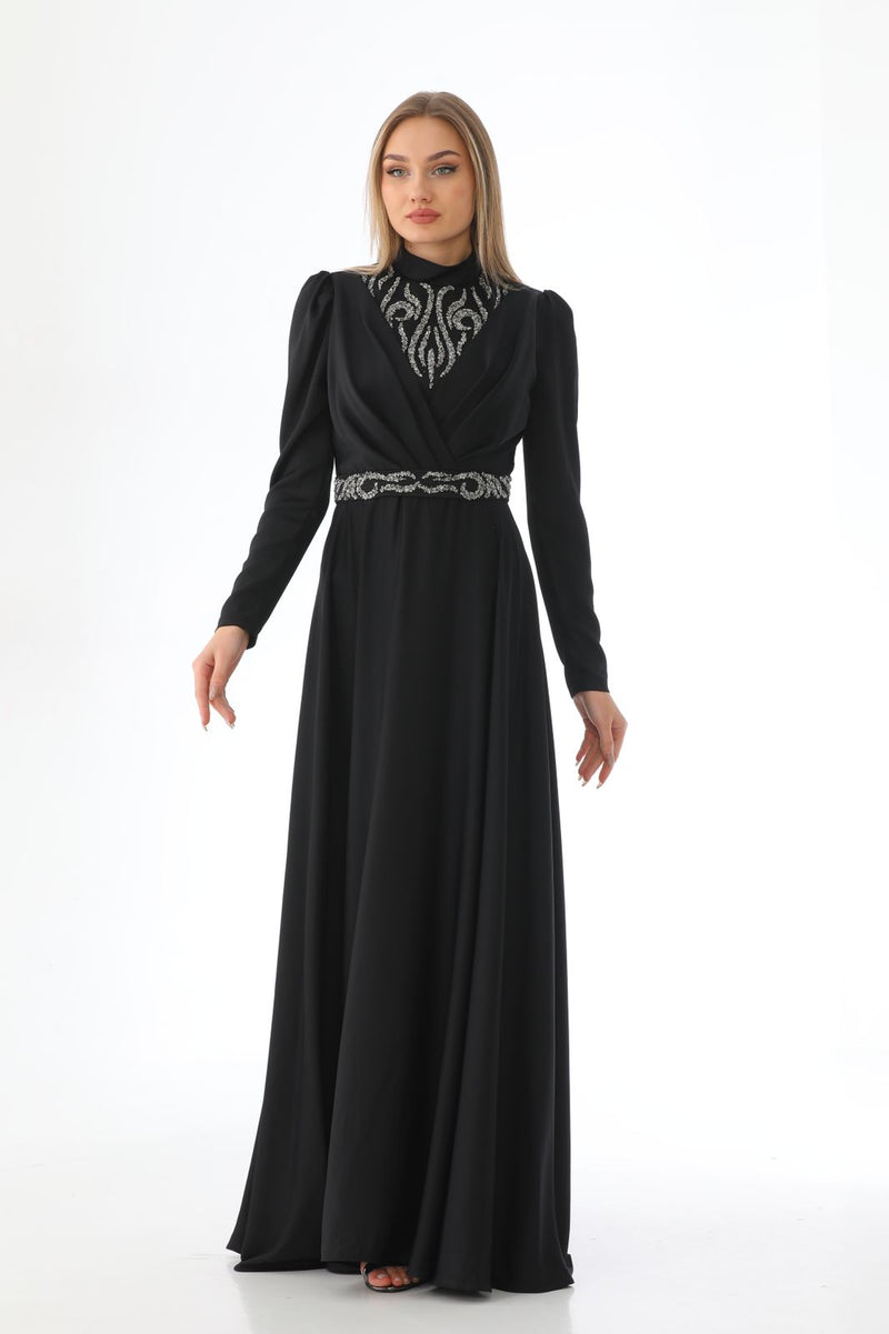 Chest & belt Crystals occasion dress
