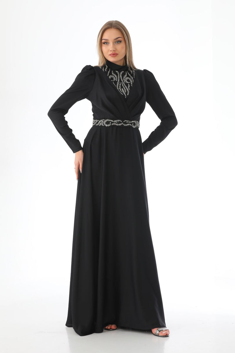 Chest & belt Crystals occasion dress