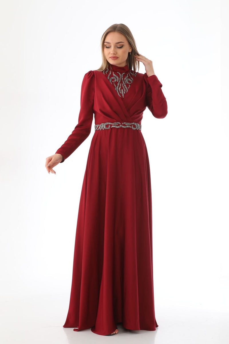 Chest & belt Crystals occasion dress