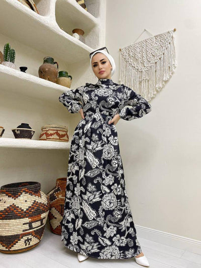 Floral silky dress