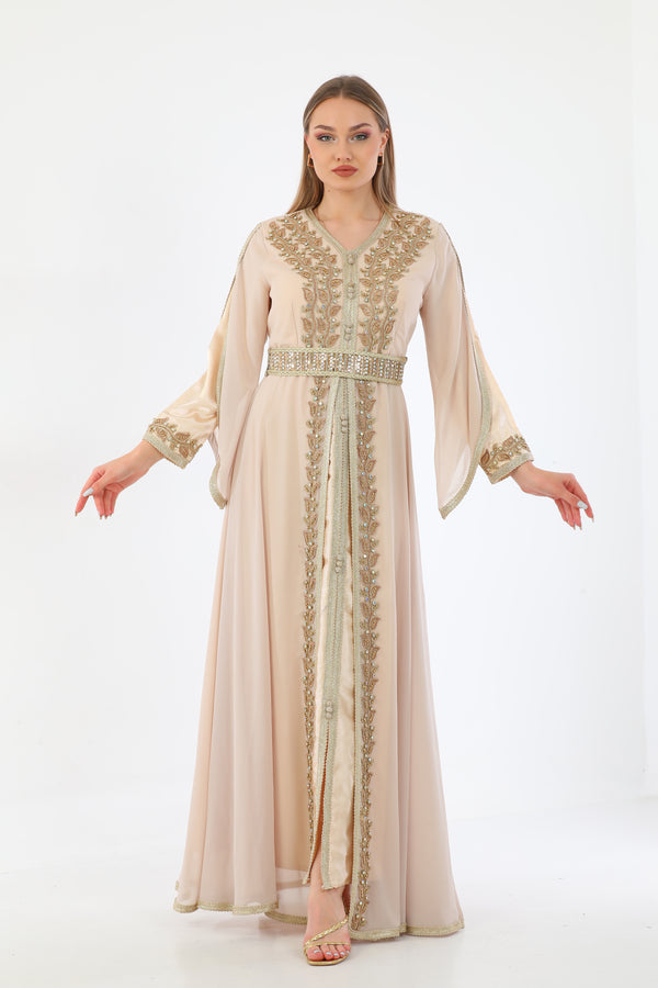 Moroccan style kaftan with long sleeves
