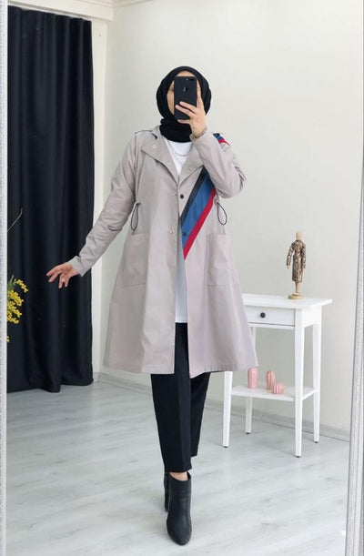 Middy trench coat chest lined