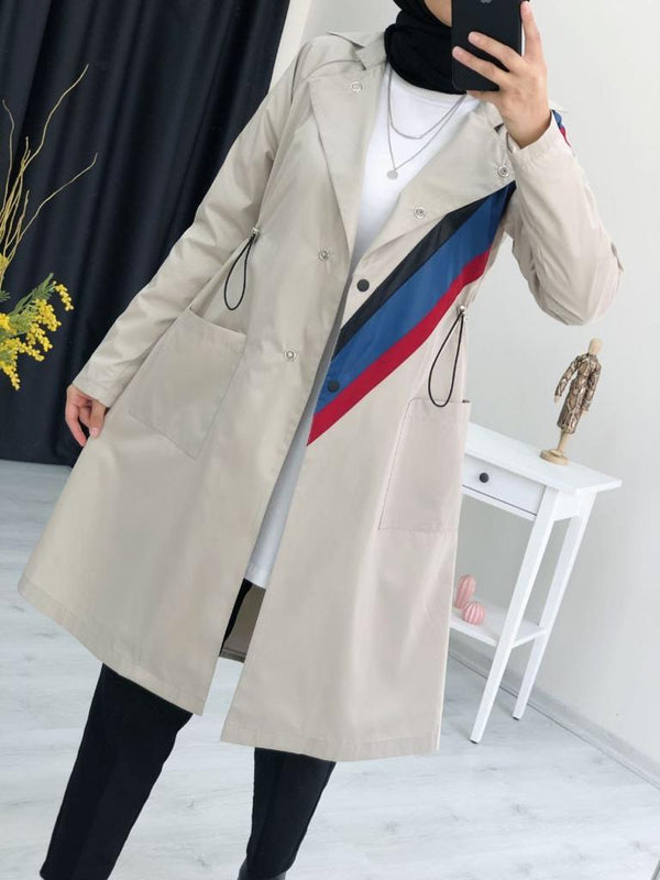 Middy trench coat chest lined