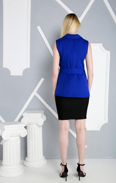 6 Black button formal vest