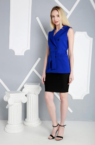 6 Black button formal vest