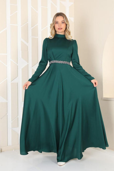 Stone belted Occasion dress