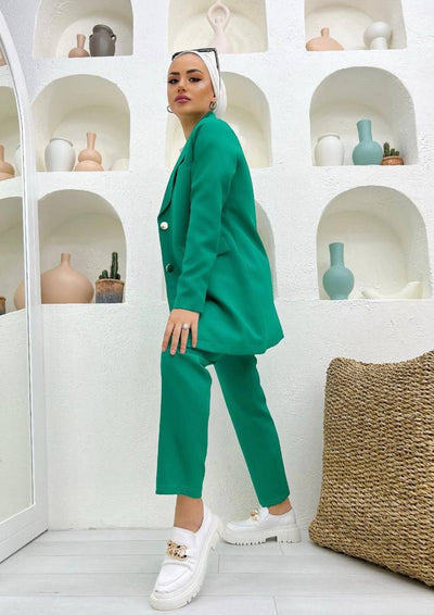 2 pcs suit set oversize jacket takim