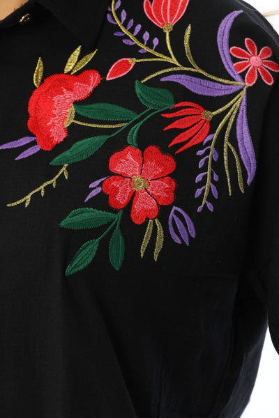 floral chest shirt