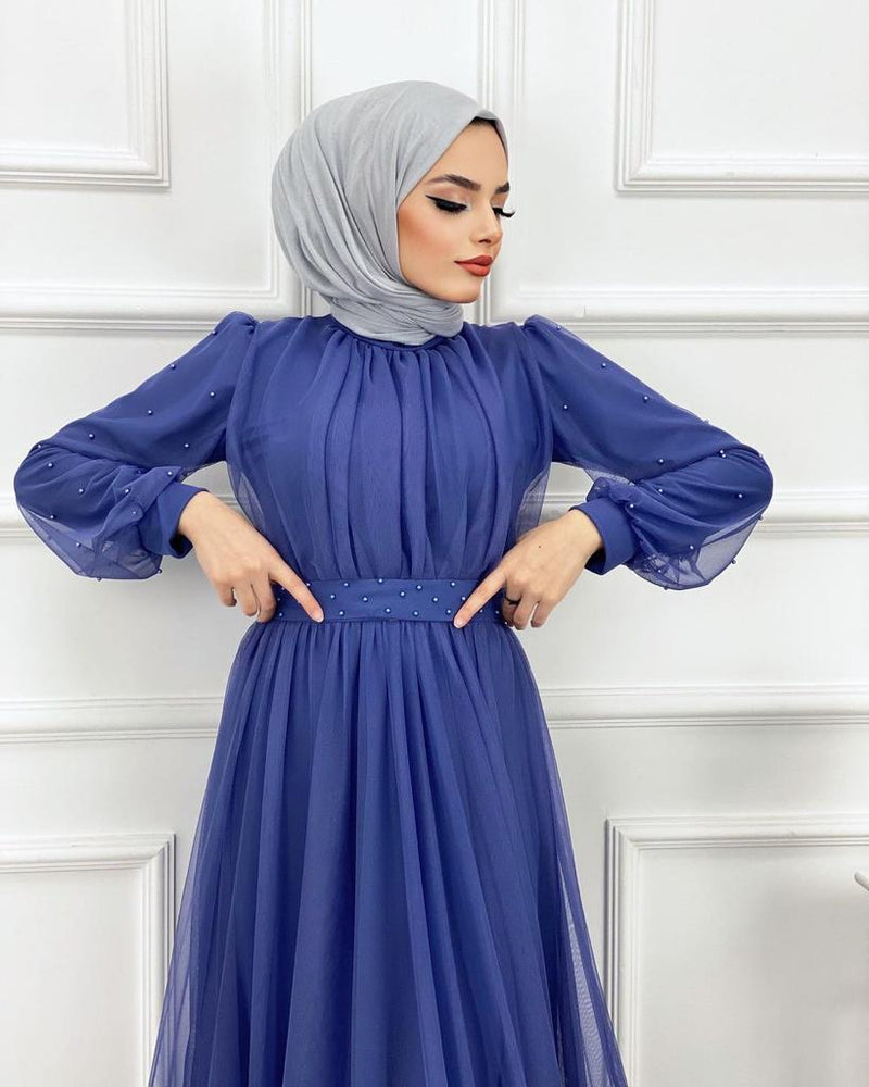 Occasion dress tulle pearly style