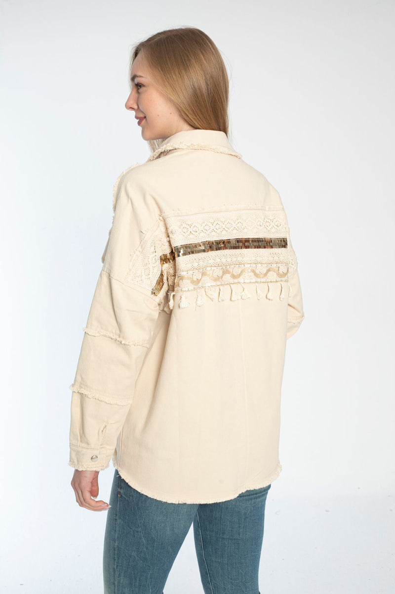 back line EmbroideRed jacket