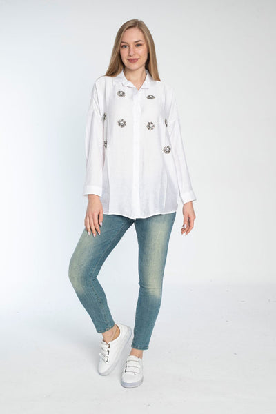 flower stone chest shirt