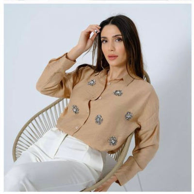 flower stone chest shirt