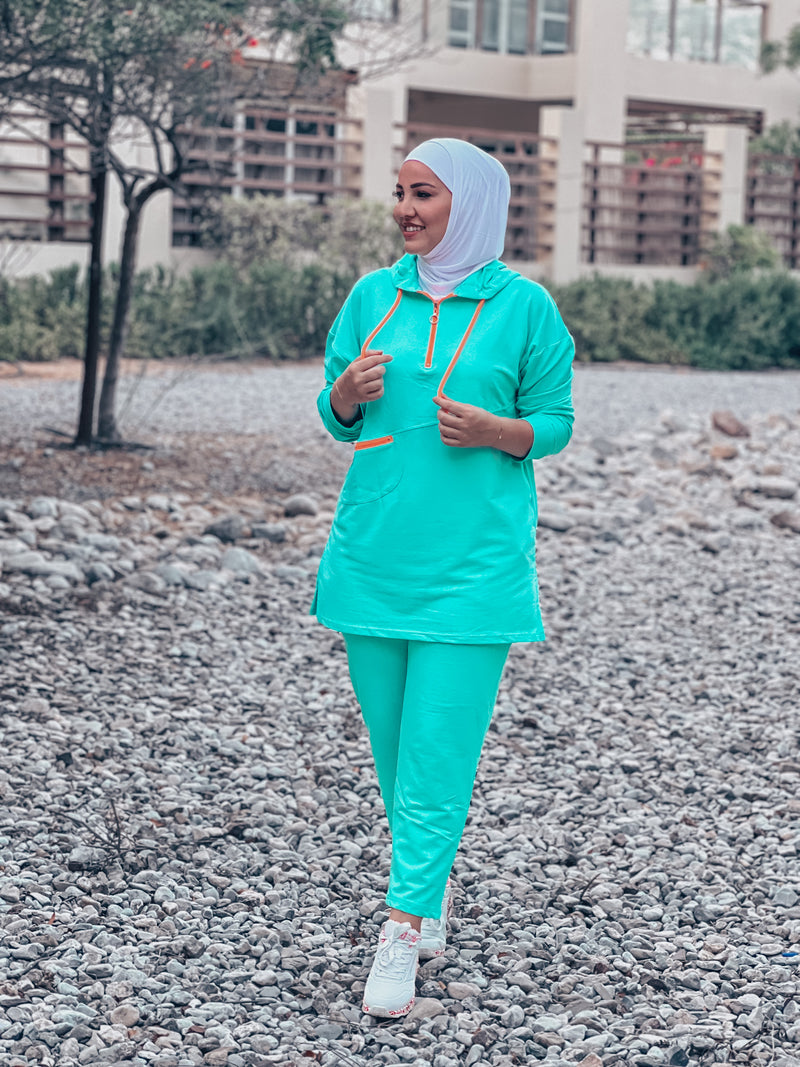 Neon Rubber lined Training suit