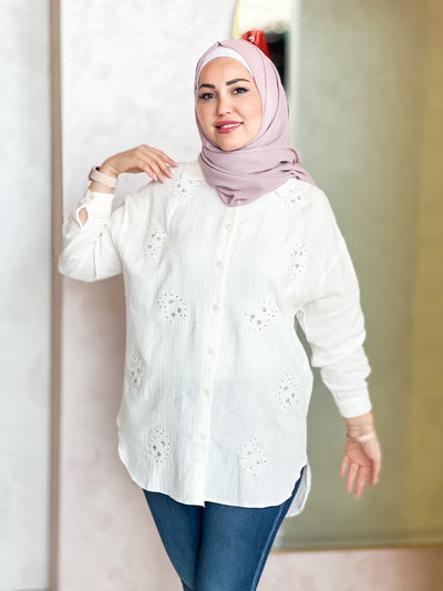 Embroidery designed Off White shirt