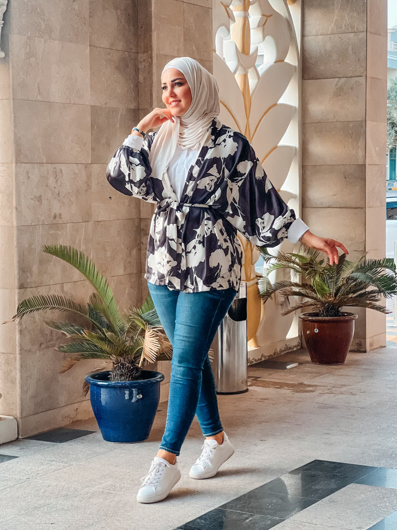 silky painted Kimono
