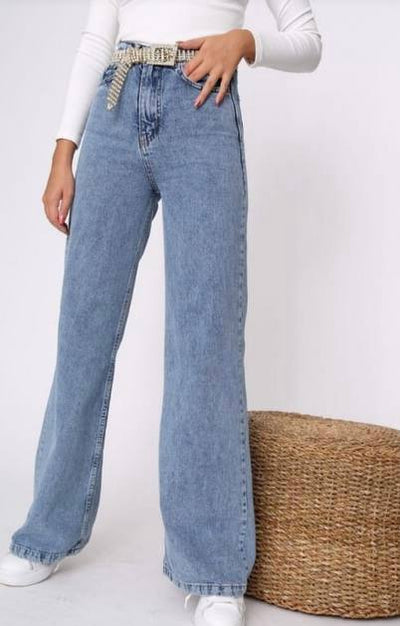 wide acid wash jeans