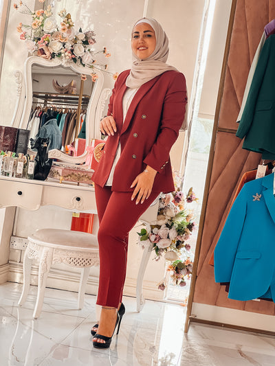 Royal buttoned Atlas Takim