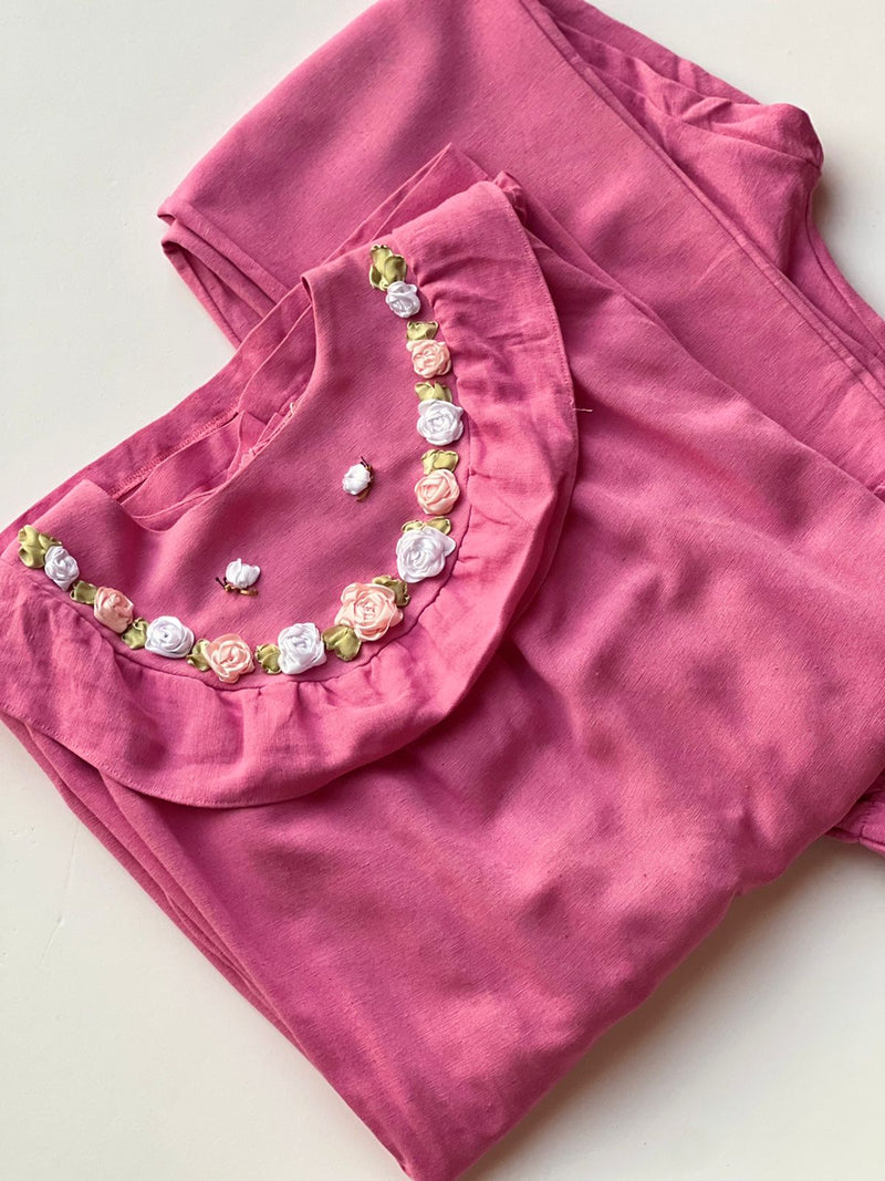 Ribbon handmade ruffles collar takim