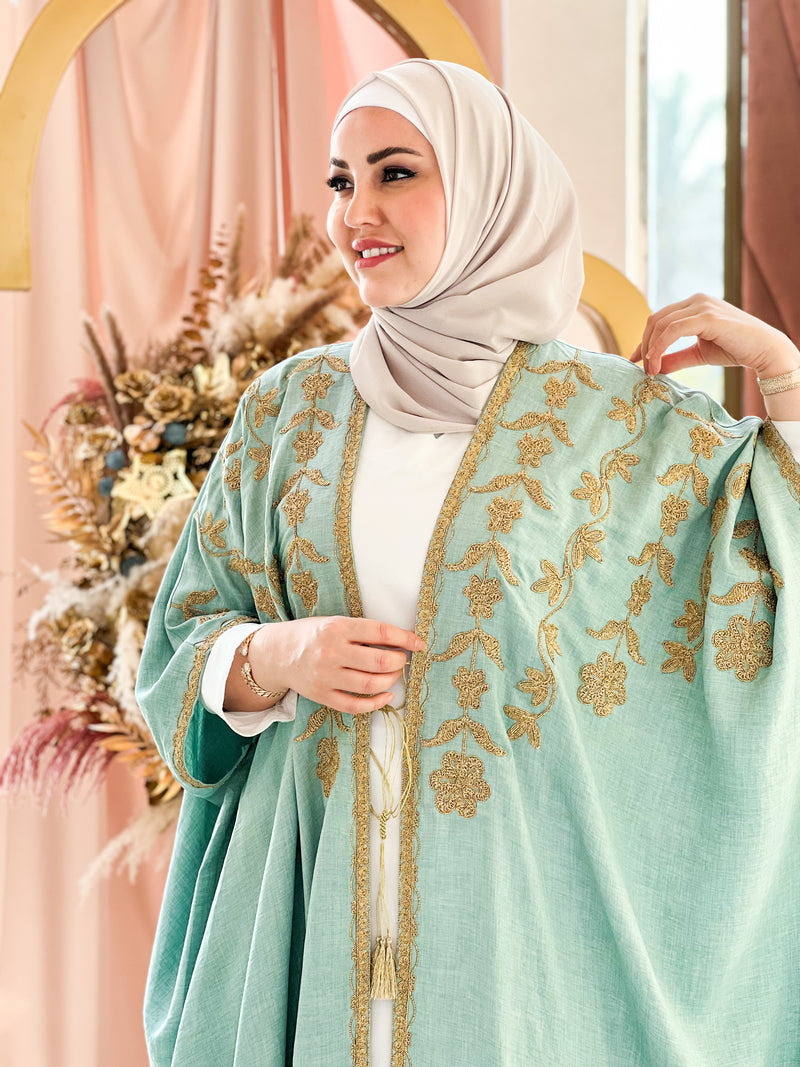 golden EmbroideRed bisht