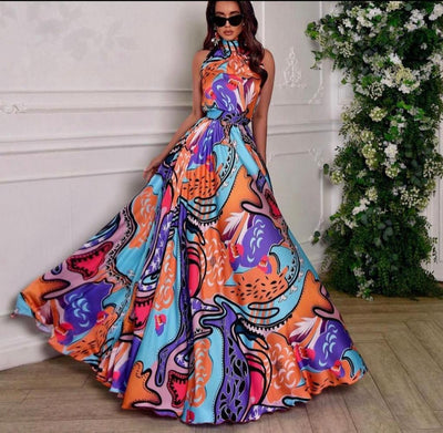 coloRed maxi dress