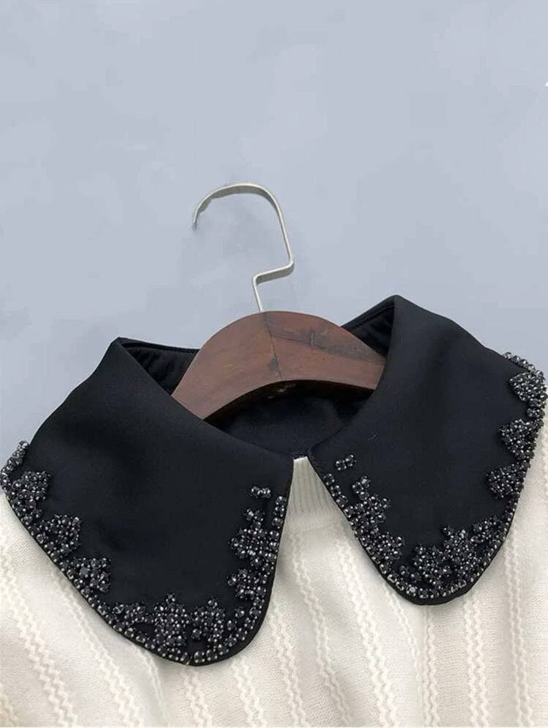 Rhinestone decor fake collar