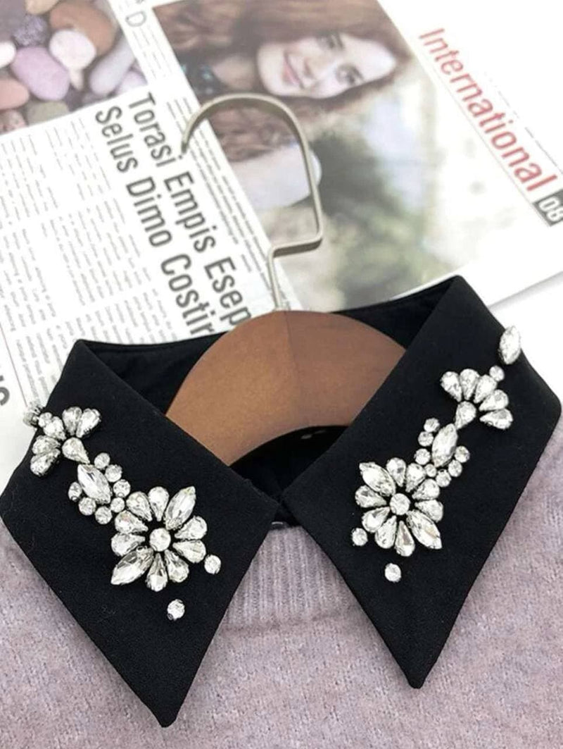 Stone Black dickey collar