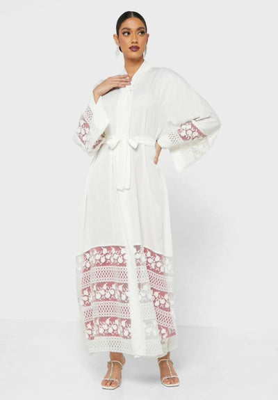 floral embroidery abaya