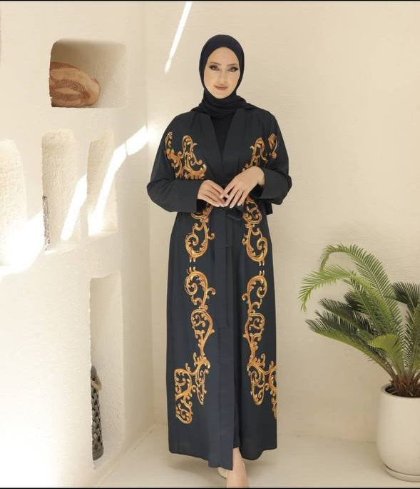 Golden decorative abaya