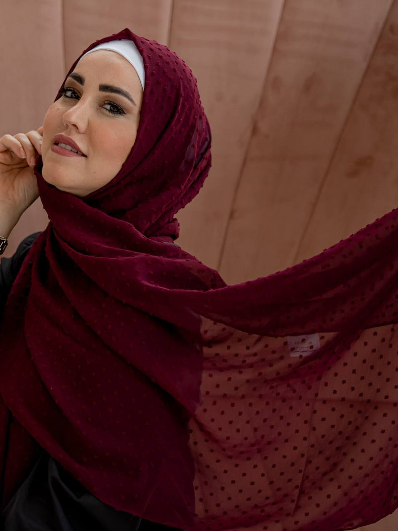 Detailed chiffon hijab