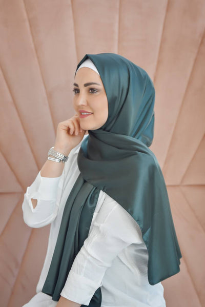 Plain silky hijab