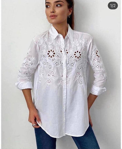 EmbroideRed chic  shirt