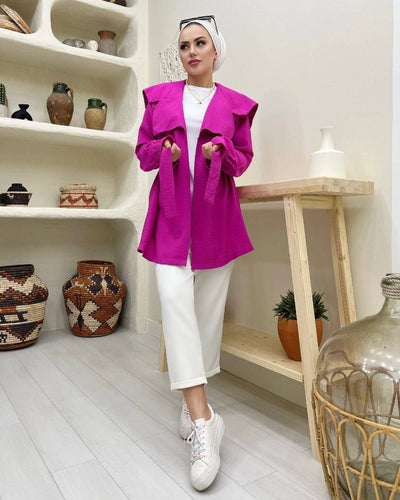 Medi belted cape
