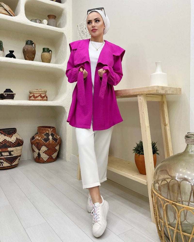 Medi belted cape