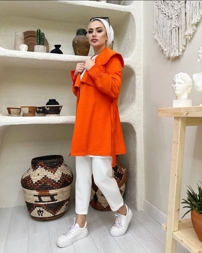Medi belted cape