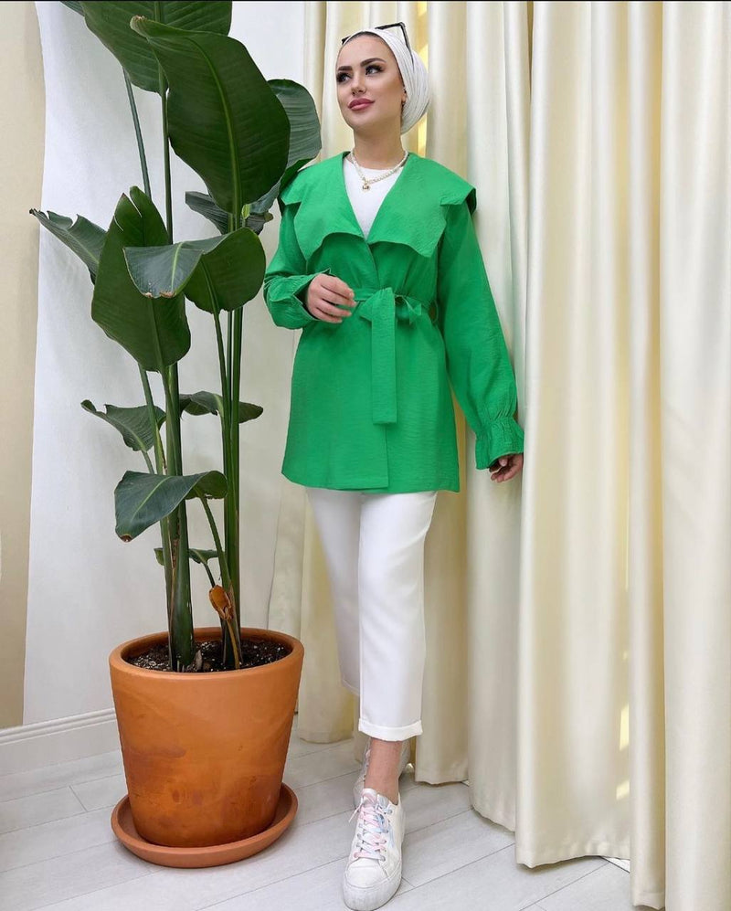 Medi belted cape